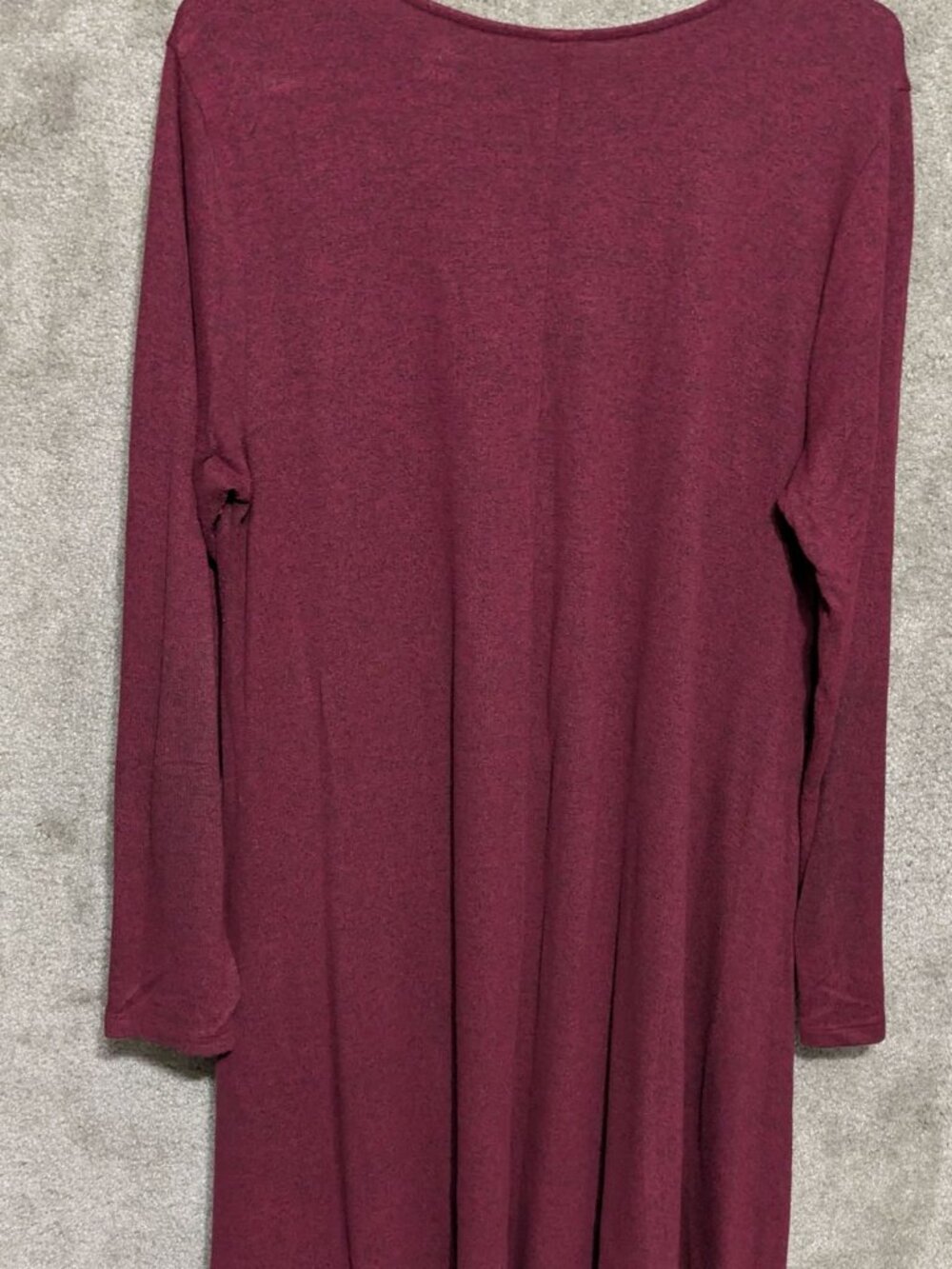 107 Old Navy Burgundy Heathered Long Sleeve Tunic Dress L